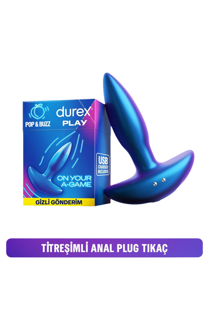 Durex 7 Mod Titreşimli Silikon Anal Plug 8 cm